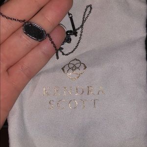 Black on Black Druzy Necklace